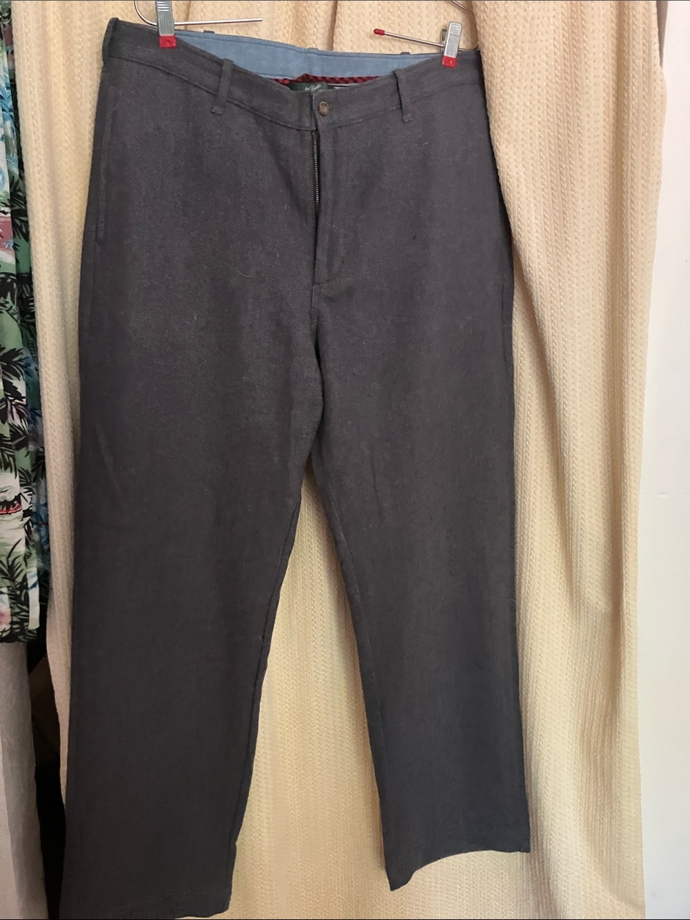 Woolrich men’s wool herringbone trousers lined 34 x 32 NWOT